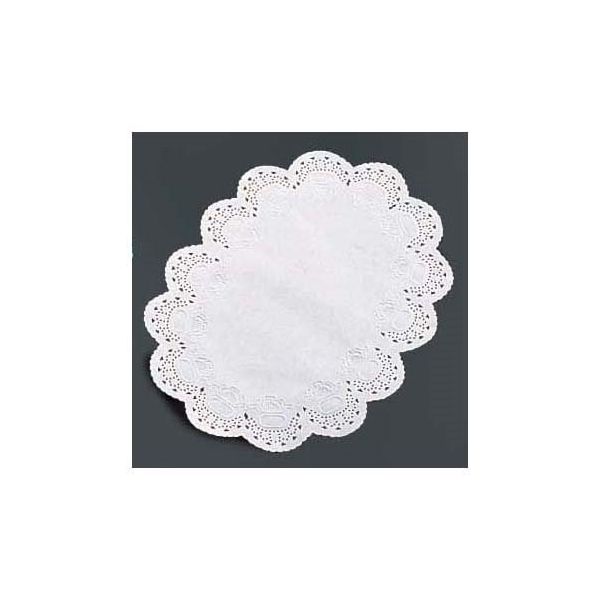 遠藤商事 レースペーパー小判型(500枚入) 8号 62-6654-10 1ケース(500枚)（直送品）