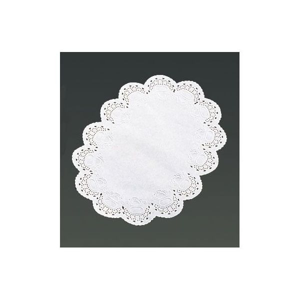 遠藤商事 耐油レースペーパー 小判型 8号(500枚入) 62-6654-36 1ケース(500枚)（直送品）