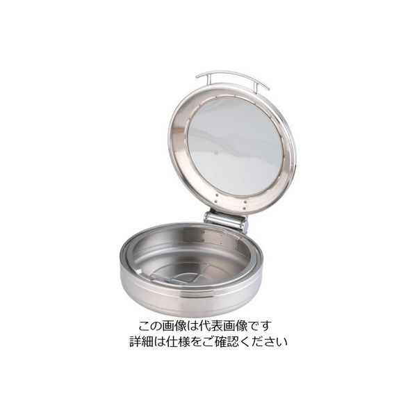 三宝産業 ロイヤル丸チェーフィング フードパン無 ガラスカバー式