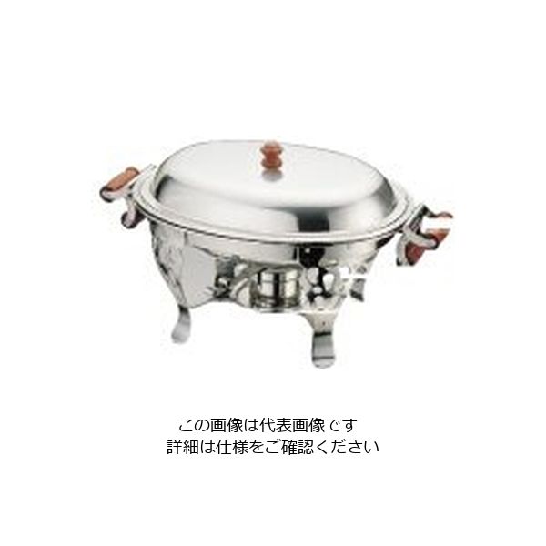 三宝産業 UK18ー8木柄小判チェーフィングデッシュ 151/2インチ 62-6660-57 1個（直送品）