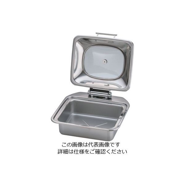 三宝産業 KINGO IH角チェーフィング FP無 ガラスカバー式1/2 D106 1個 62-6657-83（直送品）