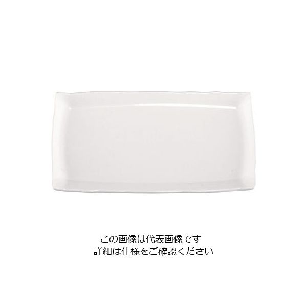台和 メラミン 吉野長角皿33cm 白 62-6674-59 1個（直送品）