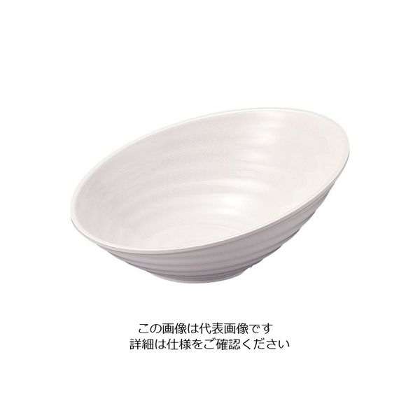 若泉漆器 メラミン ロクロ目ハス切盛鉢 中 40cm 62-6675-06 1個（直送品）