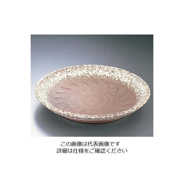 エムズジャパン 手造赤土白吹12.0大皿 平 B03-20 1個 62-6675-66（直送品）