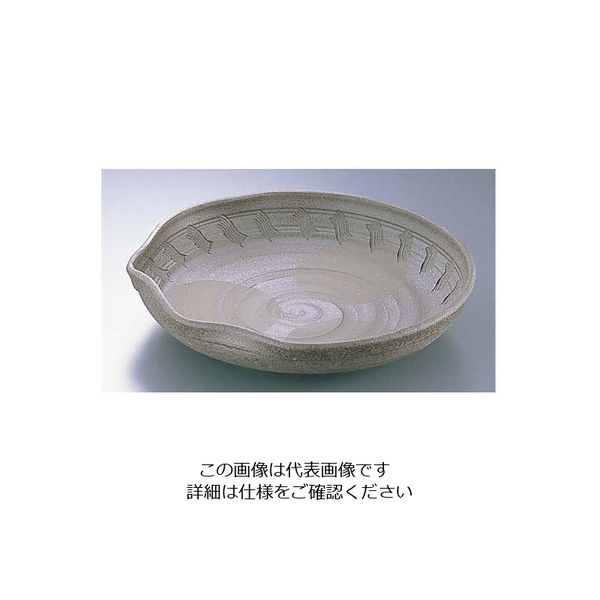 エムズジャパン 炭化土ぼたもち11.0大皿 深 B03-29 1個 62-6675-73（直送品）