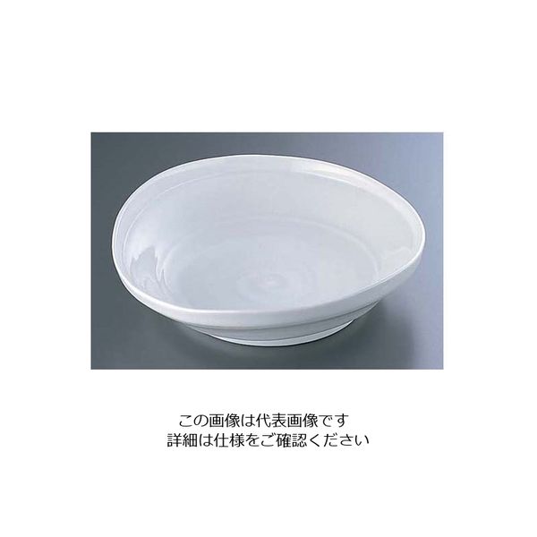 エムズジャパン 白釉たわみ8.0大皿 深 B03-35 1個 62-6675-79（直送品）