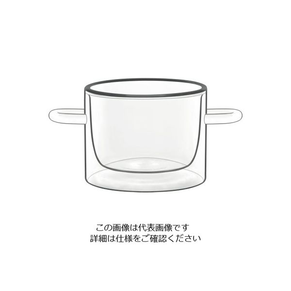 Bormioli Luigi ダブルウォールフード&デザイン(2ヶ入) ラウンドポット 11637/01 1ケース(2個)（直送品）