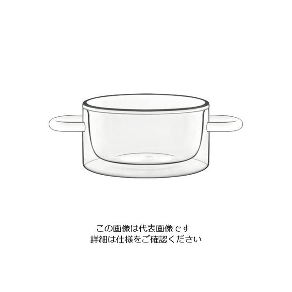 Bormioli Luigi ダブルウォールフード&デザイン(2ヶ入) ラウンドポット 11638/01 1ケース(2個)（直送品）