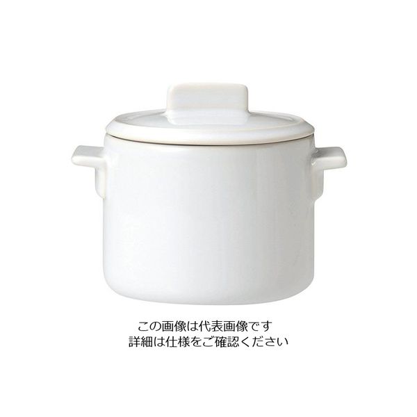 ミヤザキ食器 ソレイユ 蓋付カップ S SO4812 ホワイト 62-6678-15 1個（直送品）