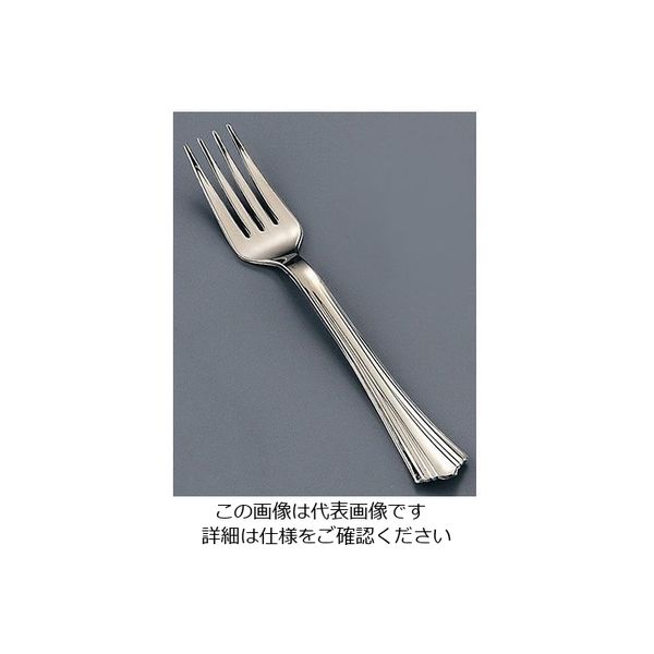 ティー・ティー・シー プラシルバー デザートフォーク (40本入) B-M-002 1ケース(40本) 62-6679-34（直送品）