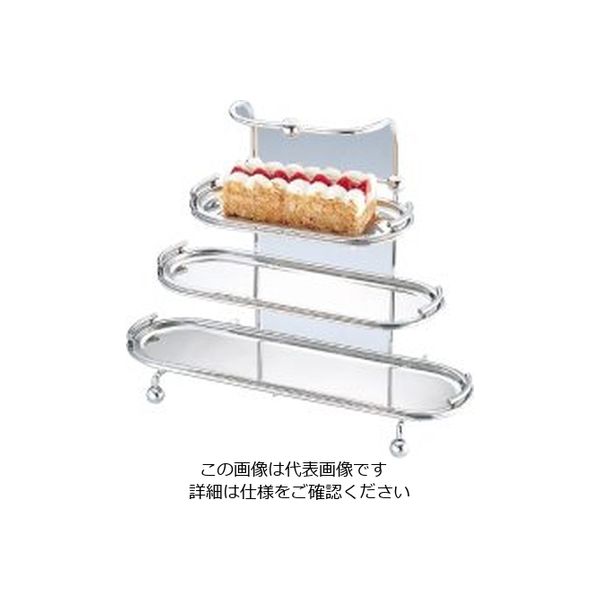 三宝産業 UK18-8 3段小判ケーキスタンド