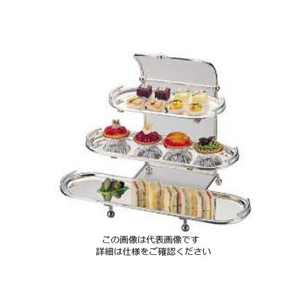 三宝産業 UK18ー8 3段小判ケーキスタンドB 62-6692-08 1個（直送品）