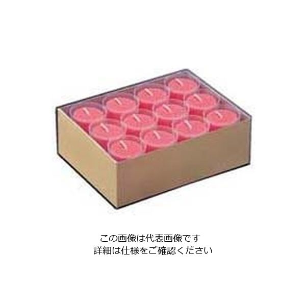 ペガサス・キャンドル カップ入 カラーキャンドルローソク レッド (24ヶ入) 62-6698-44 1箱(24個)（直送品）