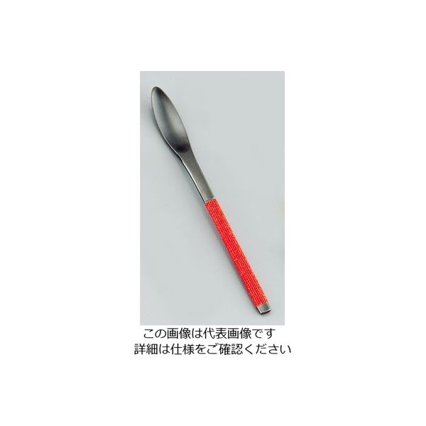 サクライ ステンレス布着せカトラリー 紗綾(さや) コーヒースプーン 朱 62-6721-45 1本（直送品）