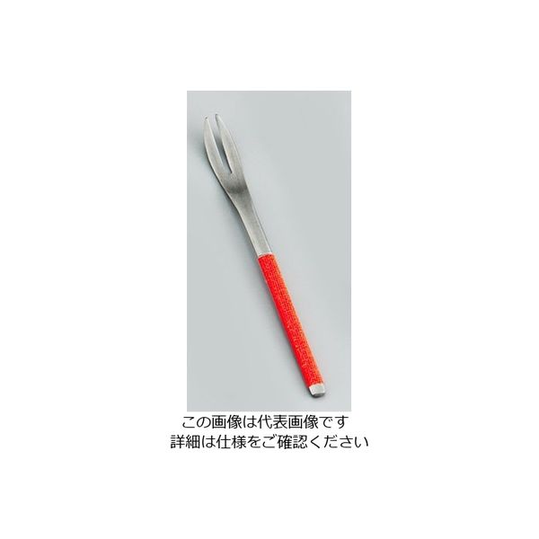 サクライ ステンレス布着せカトラリー 紗綾(さや) ピックフォーク 朱 62-6721-51 1本（直送品）