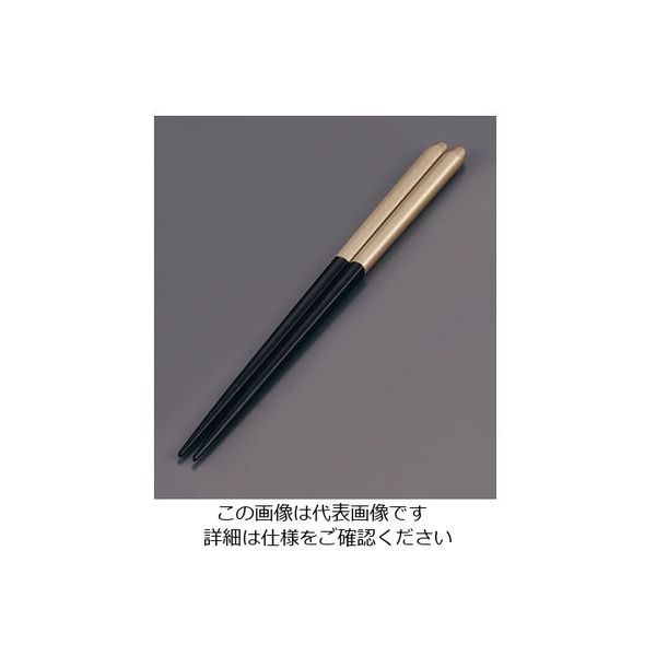 リック 木製 ブライダル箸(5膳入) ブラック/ゴールド 62-6727-59 1ケース(5膳)（直送品）