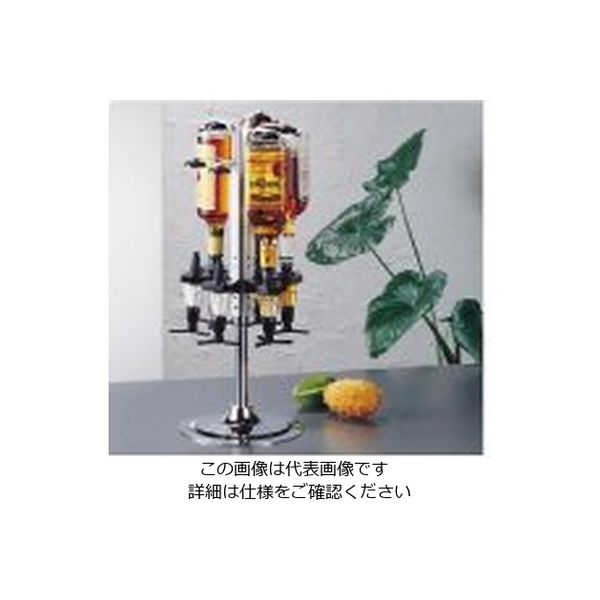 遠藤商事 ビューモント ウィスキーメジャースタンド ロータリー式 6本立11/2oz白 62-6744-34 1個（直送品）