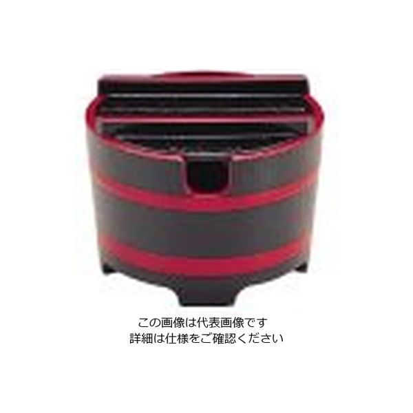 若泉漆器 桶型ガリ入れ 黒木目天朱 (切込有) 1ー511ー6 62-6755-31 1個（直送品）