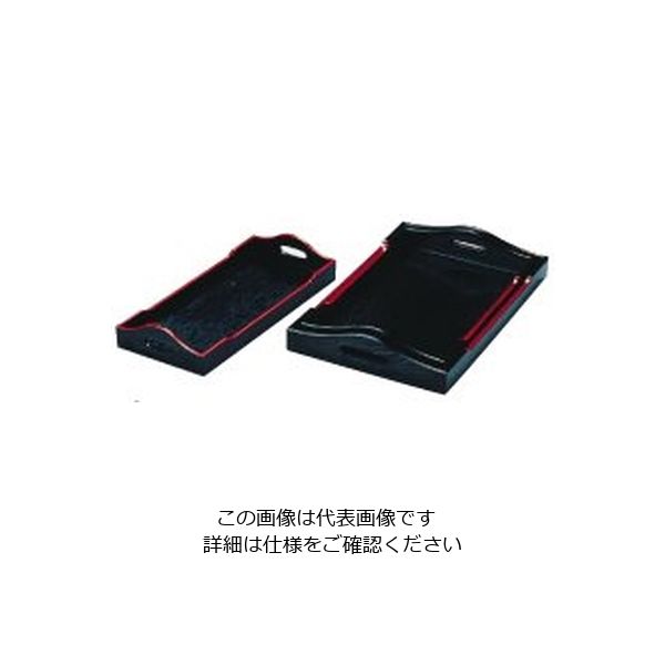 若泉漆器 カスター盆 黒天朱 1ー105ー4 9寸 62-6758-45 1個（直送品）