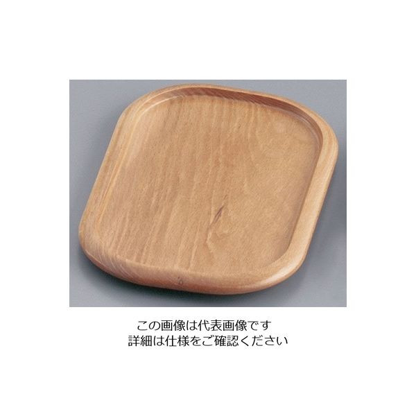 ヤマコー 木製 楕円型カスタートレー(ナチュラル) 15227(大) 62-6758-98 1枚（直送品）