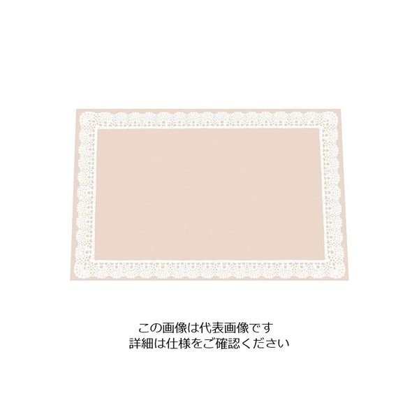アーテック 無蛍光紙テーブルマットレースB ベージュ (100枚入)L TE-L09 1ケース(100枚) 62-6785-37（直送品）