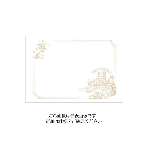 カミイソ産商 洋風・中華テーブルマット(100枚入) スペイン広場 ベージュNo.505 62-6785-48 1ケース(100枚)（直送品）