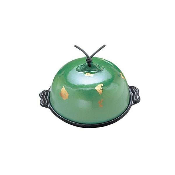 遠藤商事 アルミ高瀬陶板鍋 金彩・緑 小 13cm 62-6791-34 1個（直送品）