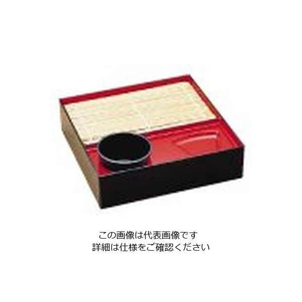 若泉漆器 角座敷ザル 黒内朱 1ー529ー2 本体 62-6799-54 1個（直送品）