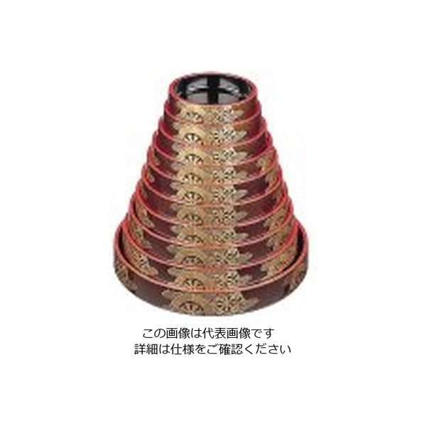 若泉漆器 DX富士型すし桶 梨地御所車 尺4寸 1ー478ー78 62-6797-44 1個（直送品）