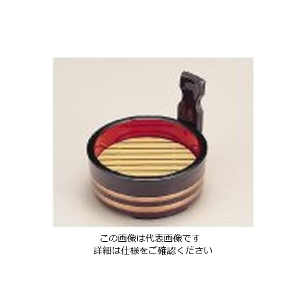 若泉漆器 5寸片手桶 溜金帯内朱 本体 1ー658ー2 62-6798-13 1個（直送品）