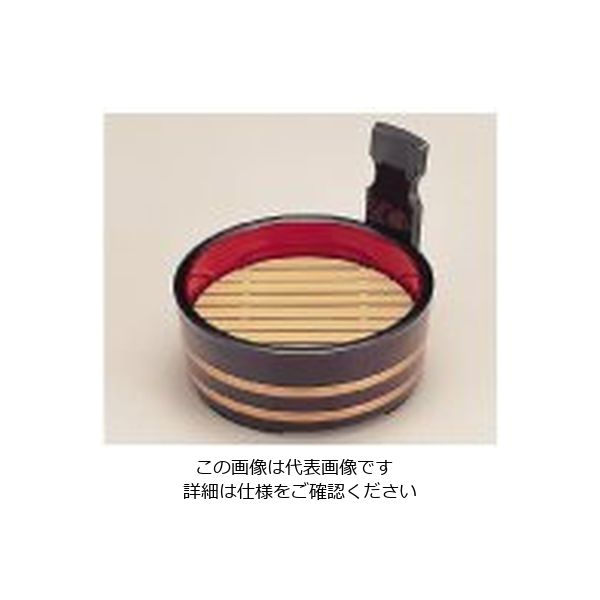 若泉漆器 6寸片手桶 溜金帯内朱 本体 1ー658ー6 62-6798-15 1個（直送品）