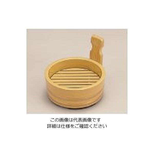 若泉漆器 5寸片手桶 白木金帯 本体 1ー658ー3 62-6798-17 1個（直送品）