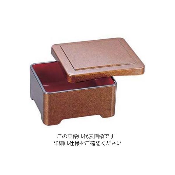 若泉漆器 象足丼重(小)梨地内朱塗 Uー1ー10 62-6800-92 1個（直送品）