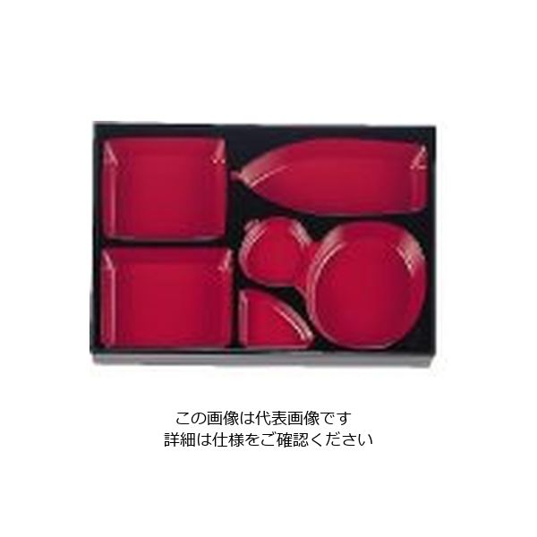 若泉漆器 尺3寸千筋松花堂用DX仕切 朱天黒 1ー354ー6 62-6801-98 1個（直送品）