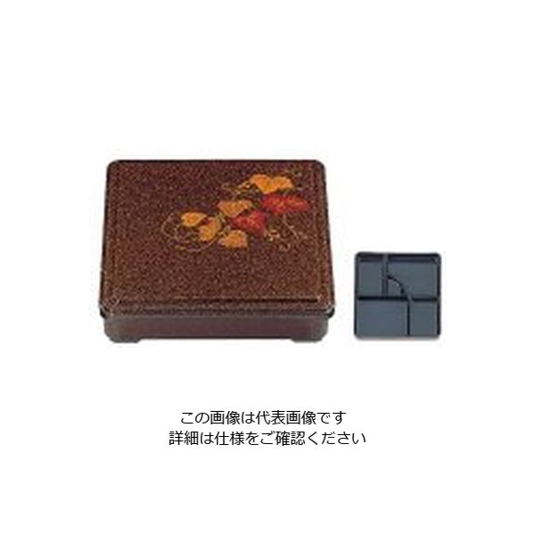 若泉漆器 7.5寸角弁当 パールツタ (固定仕切)1ー405ー4 62-6802-82 1個（直送品）