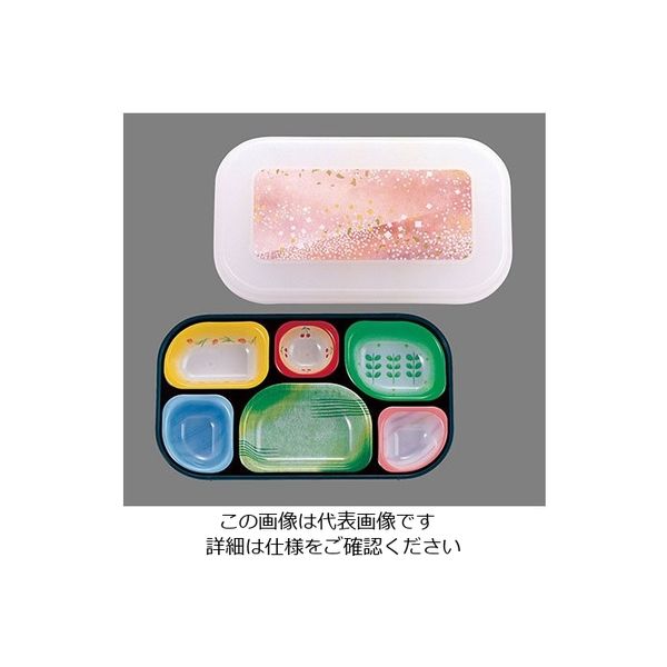 遠藤商事 きれいな器副食 PRー9 (黒内A/透明花吹雪ピンク) 62-6803-09 1個（直送品）