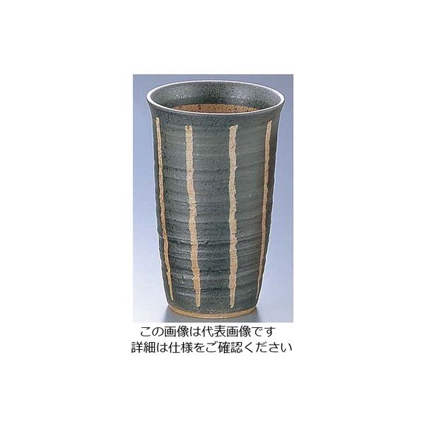 エムズジャパン 彫十草カップ 黒 (大) D03-24 1個 62-6819-63（直送品）