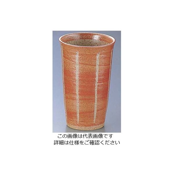 エムズジャパン 彫十草カップ 赤 (小) D03-25 1個 62-6819-64（直送品）