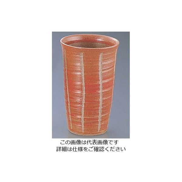 エムズジャパン 彫十草カップ 赤 (大) D03-26 1個 62-6819-65（直送品）