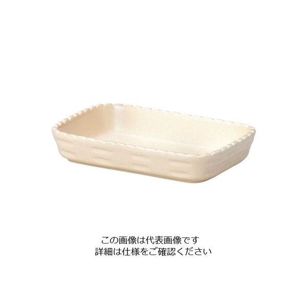 ミヤザキ食器 カンパーニャ 長角ベーカー クリーム 15cm (CR) CP0815 1個 62-6823-71（直送品）