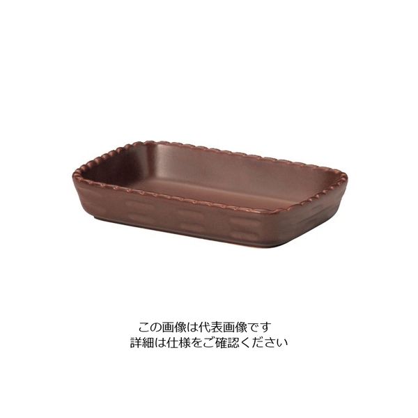 ミヤザキ食器 カンパーニャ 長角ベーカー ブラウン 15cm (BR) CP0815 1個 62-6823-75（直送品）