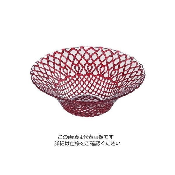 ミヤザキ食器 ハナ ボール 21cm RD HA2103 1個 62-6834-97（直送品）
