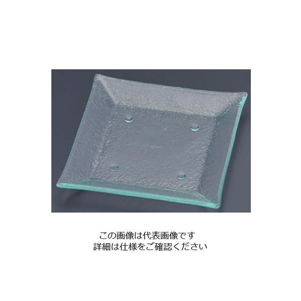 遠藤商事 タイガーグラス スクエアプレート 185 クリア 163-194-02 1枚 62-6835-65（直送品）