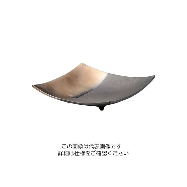 ミヤザキ食器 奏 スクエアプレート ゴールドブラック 26cm 62-6839-78 1枚（直送品）