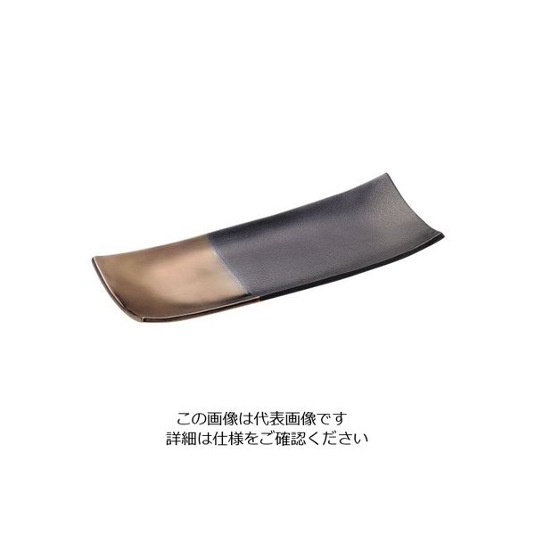 ミヤザキ食器 奏 長角皿 ゴールドブラック 21cm 62-6839-81 1枚（直送品）