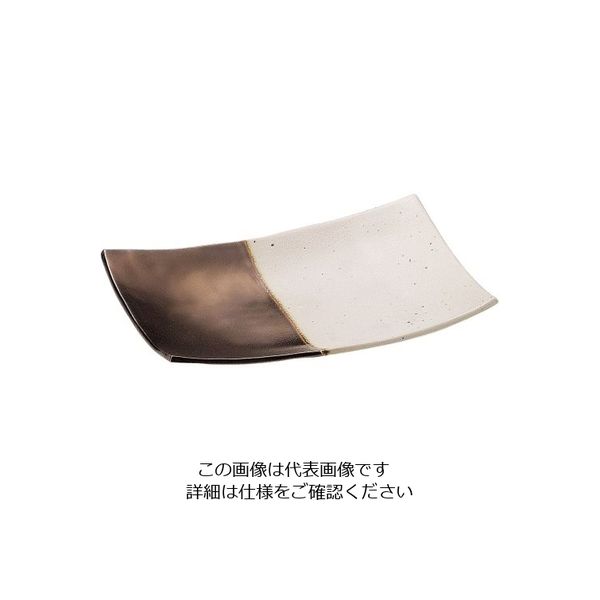 ミヤザキ食器 奏 長角皿 ゴールドホワイト 21cm 62-6839-83 1枚（直送品）