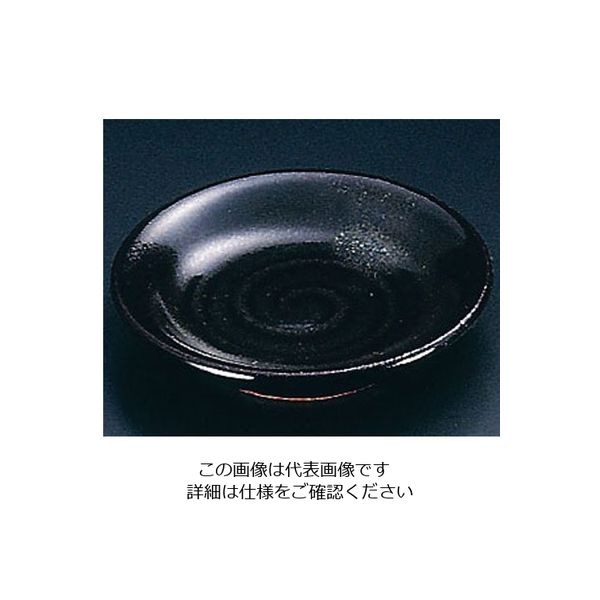 エムズジャパン そば黒 丸小皿 T03-243 1枚 62-6841-34（直送品）