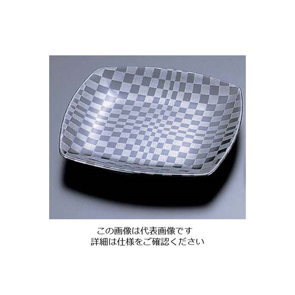 エムズジャパン 市松黒 四角小皿 T03ー125 62-6841-78 1枚（直送品）