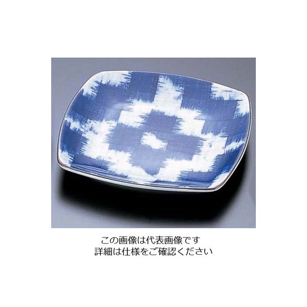 エムズジャパン かすり 四角小皿 T03ー126 62-6841-79 1枚（直送品）