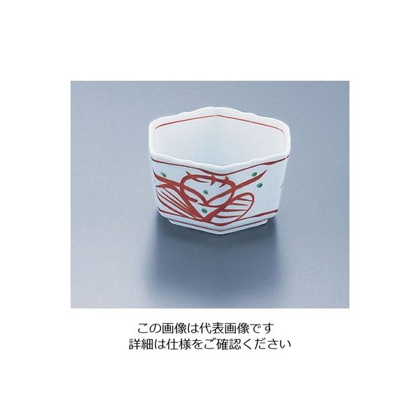 遠藤商事 AZ4ー252 イングレ朱六角小鉢 62-6842-12 1個（直送品）